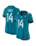 Women’s Jacksonville Jaguars Elijah Cooks Teal Team Game Jersey