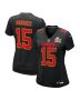 Women’s Kansas City Chiefs Patrick Mahomes Carbon Black Super Bowl LIX Fashion Game Jersey