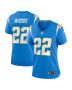 Women’s Los Angeles Chargers JT Woods Powder Blue Game Player Jersey