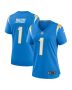 Women’s Los Angeles Chargers Number 1 Bride Powder Blue Game Jersey