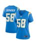 Women’s Los Angeles Chargers Tae Crowder Powder Blue Team Game Jersey