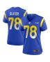 Women’s Los Angeles Rams Jackie Slater Royal Game Retired Player Jersey