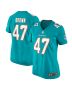 Women’s Miami Dolphins Cam Brown Aqua Game Jersey