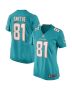 Women’s Miami Dolphins Durham Smythe Aqua Game Jersey