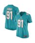 Women’s Miami Dolphins Emmanuel Ogbah Aqua Game Jersey