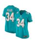 Women’s Miami Dolphins Tino Ellis Aqua Home Game Player Jersey