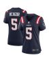 Women’s New England Patriots Jalen Reagor Navy Team Game Jersey