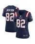 Women’s New England Patriots JaQuae Jackson Navy Game Jersey