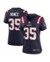 Women’s New England Patriots Jim Nance Navy Retired Player Jersey