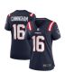 Women’s New England Patriots Malik Cunningham Navy Team Game Jersey