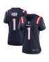 Women’s New England Patriots Number 1 Mom Navy Game Jersey