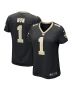Women’s New Orleans Saints Number 1 Mom Black Game Jersey