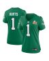 Women’s Philadelphia Eagles Jalen Hurts Kelly Green Super Bowl LIX 2nd Alternate Game Jersey