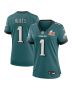 Women’s Philadelphia Eagles Jalen Hurts Midnight Green Super Bowl LIX Game Player Jersey