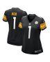 Women’s Pittsburgh Steelers Number 1 Mom Black Game Jersey