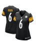 Women’s Pittsburgh Steelers Patrick Queen Black Game Player Jersey