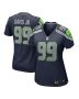 Women’s Seattle Seahawks Carl Davis Jr. Navy Game Jersey