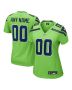 Women’s Seattle Seahawks Neon Green Alternate Custom Game Jersey
