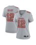 Women’s Tampa Bay Buccaneers Tom Brady Gray Atmosphere Fashion Game Jersey