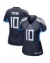 Women’s Tennessee Titans Vince Young Navy Game Retired Player Jersey