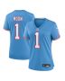 Women’s Tennessee Titans Warren Moon Light Blue Oilers Throwback Retired Player Game Jersey