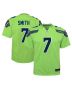 Youth Seattle Seahawks Geno Smith Neon Green Alternate Player Game Jersey
