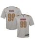 Youth Washington Commanders Chase Young Gray Atmosphere Fashion Game Jersey