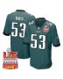 Zack Baun 53 Philadelphia Eagles Super Bowl LIX Champions Patch Game Men Jersey – Midnight Green