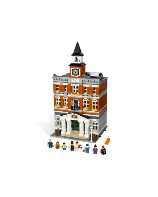 Town Hall Modular Building Block Set – Classic Civic Architecture Toy for Adults