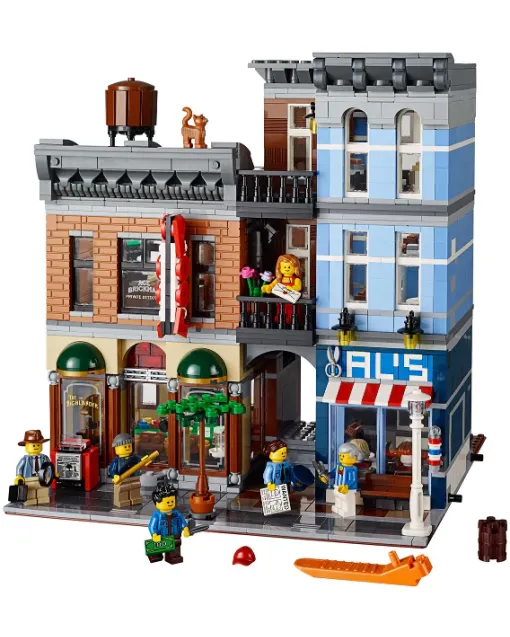 Detective Agency Modular Building Block Set – Mystery Office Toy for Adults