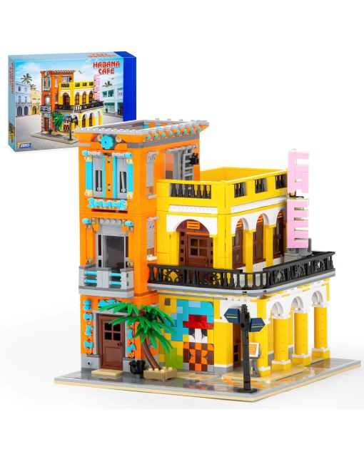 Havana Cafe Building Block Set – Architecture Toy Gift for Kids