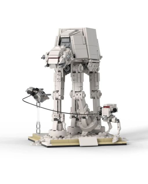 Hoth Ice Planet Battle Set 821 Pieces - AT Walker Snow Scene Model | Collectible Display Building Blocks for Sci-Fi Fans