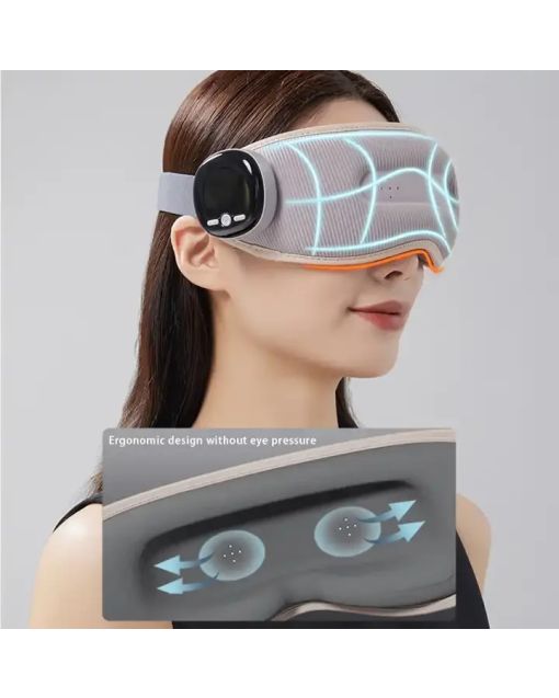 Smart Eye Massager with Heat & 6 Modes – Foldable Heated Eye Mask for Migraines, Eye Strain & Sleep Relief