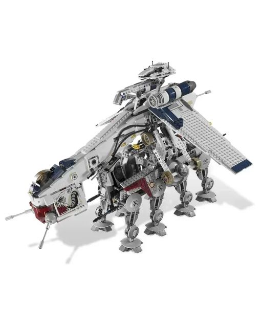 Republic Dropship with AT-OT Walker Building Set - Space Transport Vehicle | Military Walker Carrier Blocks