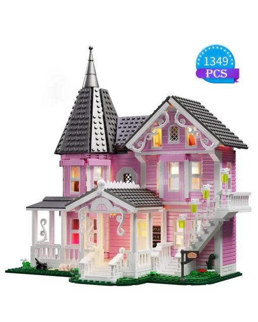 Coraline's Pink Palace Building Set - Movie Apartment Model | Haunted House Architecture Blocks for Kids Christmas Gift