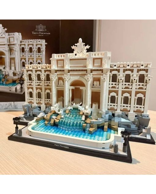 Trevi Fountain Architecture Model – Roman Landmark Building Blocks for Kids