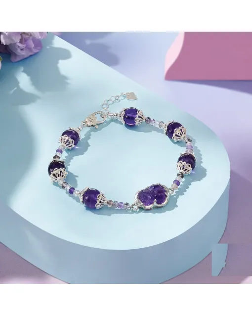Amethyst Healing Bracelet for Women – Calm & Energy Gift for Meditation, Protection & Balance –  – Main View