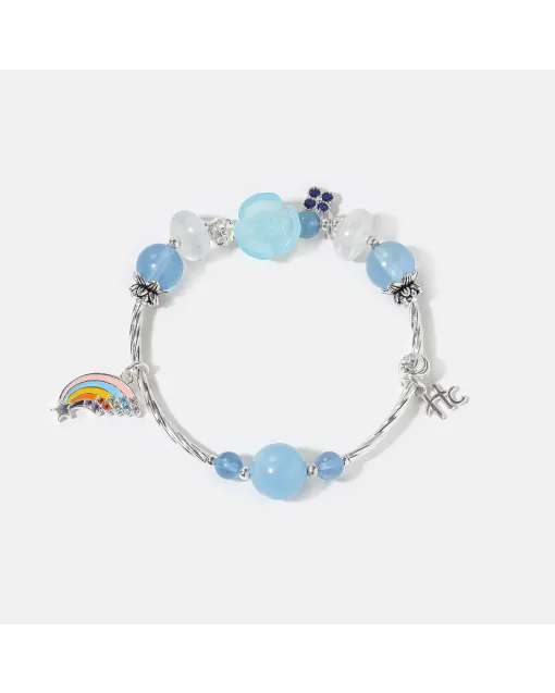 Aquamarine Healing Bracelet for Women and Teens – Calm Energy Jewelry Gift for Emotional Support, Daily Wear and Meditation –  – Main View