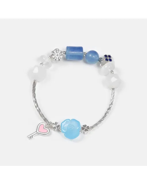 Aquamarine Healing Bracelet for Women – Calming Crystal Gift for Peace & Serenity, Meditation, Emotional Support –  – Main View