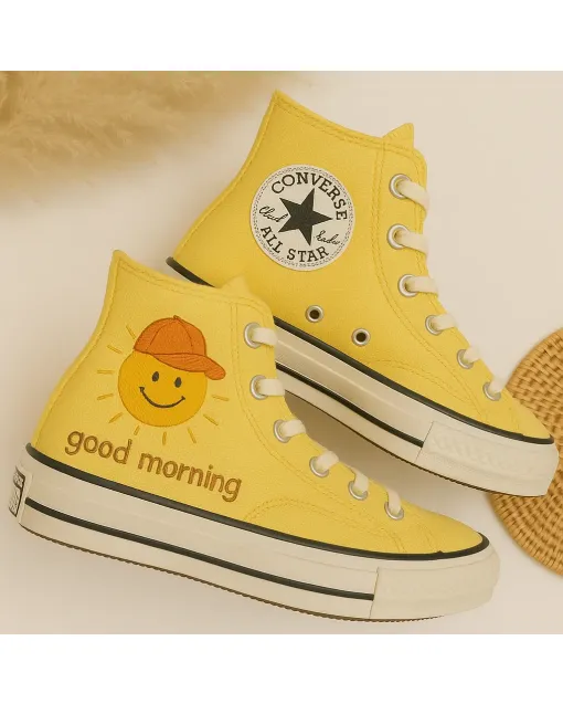 Canvas Sneakers for Women and Teens – Vibrant Style for Casual Outings, Summer Parties Perfect Gift for Sneaker Lovers - Custom Embroidered - Main View