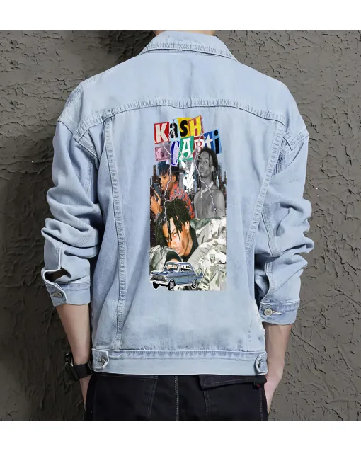 Carti Jean Jacket for Men – Gift for Music Fans – Birthday Present - Light Blue - Main View