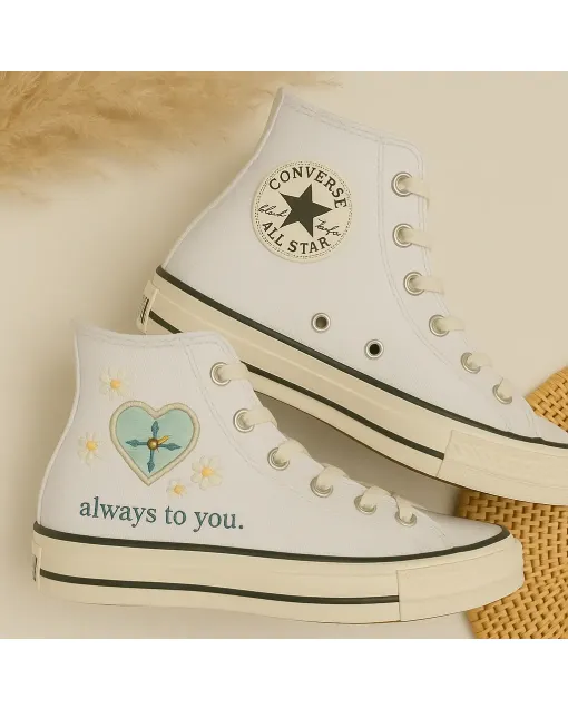 Compass Sneakers for Women – Trendy Footwear for Travelers, Adventure Seekers, and Outdoor Enthusiasts – Perfect Gift for Explorers and Hikers - Custom Embroidered - Main View