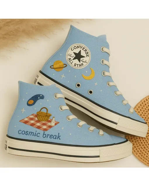 Custom Sneakers – Cosmic Camping Hammock for Outdoor Enthusiasts, Nature Lovers – Lightweight and Durable for Camping, Hiking - Custom Embroidered - Main View
