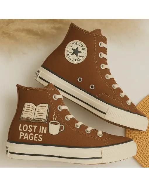 Custom Sneakers – Cozy Reading Nook Rug for Book Lovers, Students, and Homebodies – Enhance Your Relaxation Time with This Plush Rug for Reading - Custom Embroidered - Main View