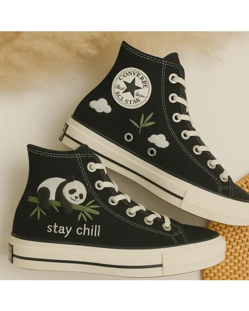 Embroidered Canvas Sneakers for Men, Women, Kids – Stylish & Comfortable Shoes for Everyday Wear and Casual Outings - Custom Embroidered - Main View