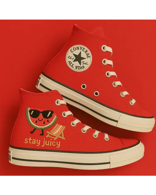 Embroidered Canvas Sneakers for Women, Men, Kids – Stylish & Comfortable Shoes for Everyday Wear, Casual Outings - Custom Embroidered - Main View