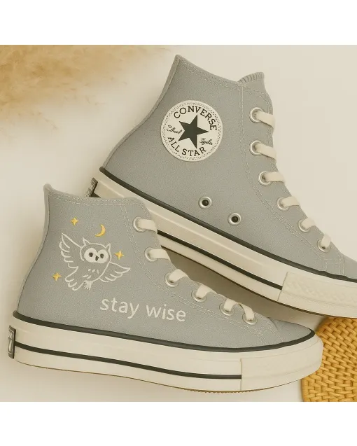 Embroidered Canvas Sneakers for Women, Men, Kids – Stylish Comfort for Everyday Wear, Night Out - Custom Embroidered - Main View