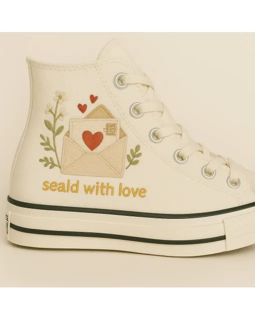 Embroidered Canvas Sneakers for Women, Men, Kids – Stylish Customization for Casual & Trendy Outfits for Weddings & Festivals - Custom Embroidered - Main View