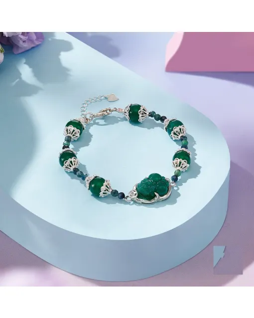 Green Agate Healing Bracelet for Women – Calm Energy Gift for Daily Wear, Stress Relief & Balance –  – Main View