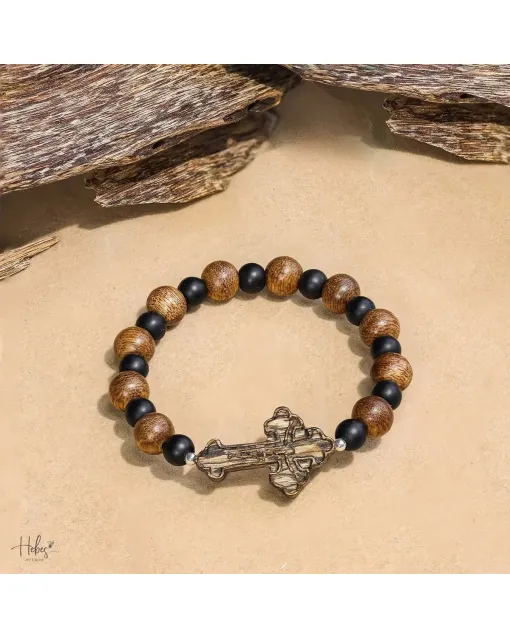 Handcrafted Agarwood Bracelet for Spiritual Souls – Grounding Energy for Meditation, Protection – Brown Agarwood – Main View